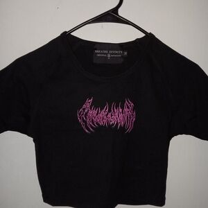 Black and Pink Women's Top